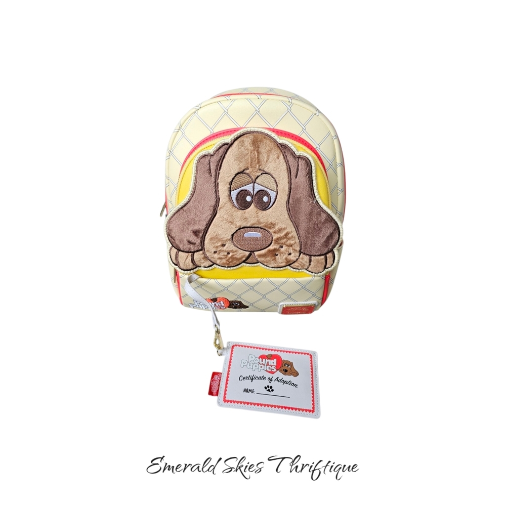Loungefly PUPBK0001  Hasbro Pound Puppies‎ Plush Mini Backpack & Card Holder
